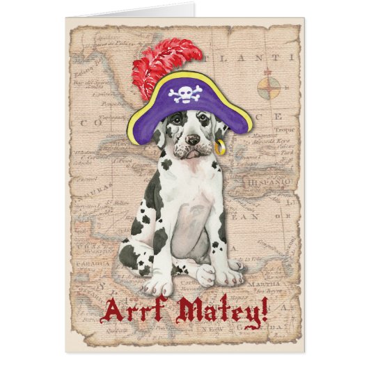 Great Dane Pirate Kaart (Voorkant)