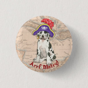 Great Dane Pirate Ronde Button 3,2 Cm