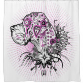 Great Dane Portret Douchegordijn (Voorkant)