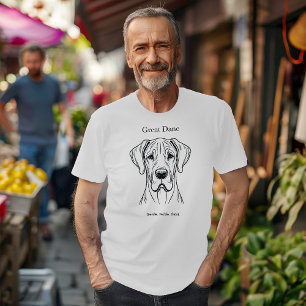 Great Dane Portret T-shirt