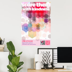 Great Dane Poster Bang ze af met vriendelijkheid