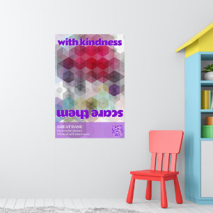 Great Dane Poster Bang ze met vriendelijkheid
