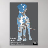 Great Dane Poster duif  (Voorkant)