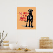 Great Dane Pretfun Poster (Keuken)
