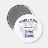 Great Dane, propriété - Magnet (Recto/Verso)