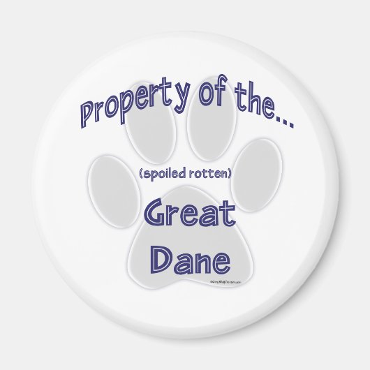 Great Dane, propriété - Magnet (Devant)