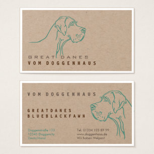 Great Dane Pure Tekening Visitekaartje