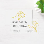 Great Dane Pure Tekening Visitekaartje (Bureau)