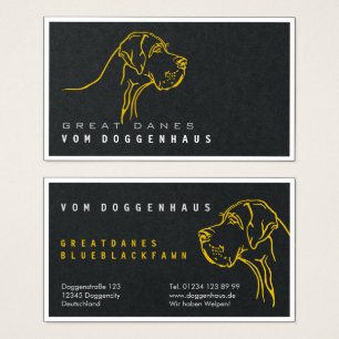 Great Dane Pure Tekening Visitekaartje