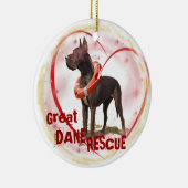 GREAT DANE RESCUE CHRISTMAS ORNAMENT (Rechts)
