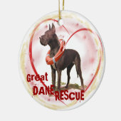GREAT DANE RESCUE CHRISTMAS ORNAMENT (Links)