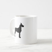 Great Dane silhouette Koffiemok (Voorkant links)