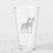 Great Dane Silhouetten Bier Glas (Achterkant)
