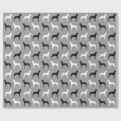 Great Dane Silhouettes Pattern Cadeaupapier (Vlak)