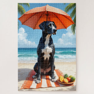 Great Dane Strand Relax Scene Legpuzzel