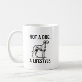 Great Dane T-shirt – “Geen hond. Een levensstijl.” Koffiemok