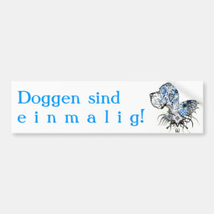 Great Dane Tatoeage Stijl Bumpersticker