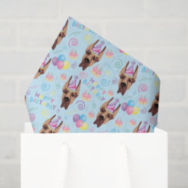 Great Dane Tissue Paper in Blue Tissuepapier