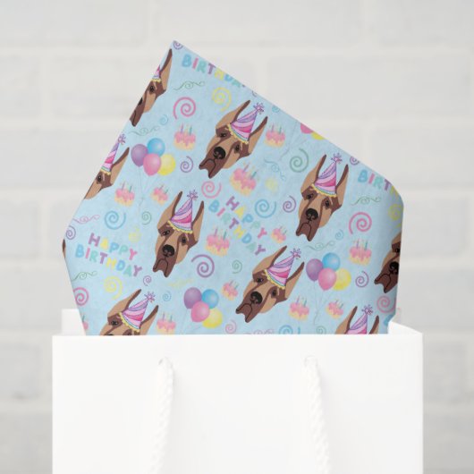 Great Dane Tissue Paper in Blue Tissuepapier (Cadeauzakje)