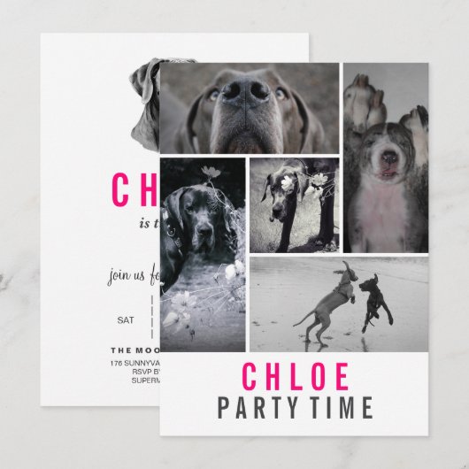 Great Dane Uitnodiging (Voorkant / Achterkant)