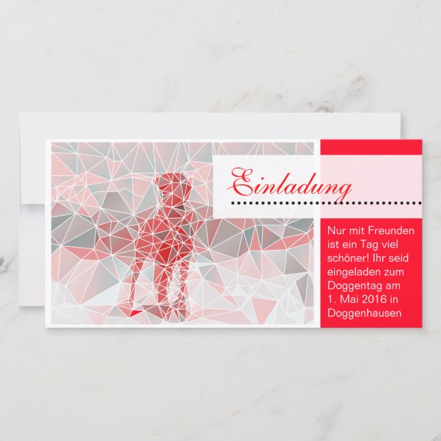 Great Dane Uitnodiging (Voorkant)