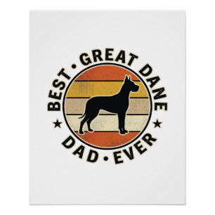 Great Dane Vader Vintage Sunset Hondenliefhebber S Perfect Poster