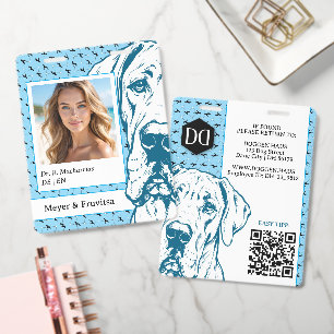 Great Dane verfijnd logo QR-code Badge