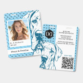 Great Dane verfijnd logo QR-code Badge (Voor- en achterkant)