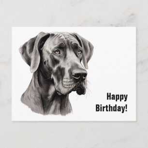 Great Dane Verjaardag Briefkaart
