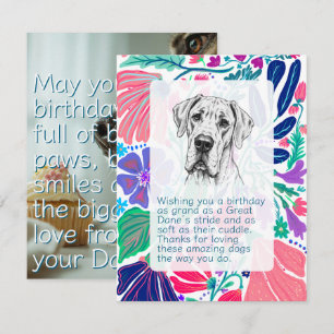 Great Dane verjaardagskaart Kaart