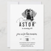 Great Dane verjaardagsuitnodiging Kaart (Voorkant)