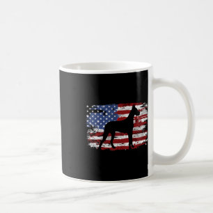 Great Dane Vintage Amerikaanse Vlag Koffiemok
