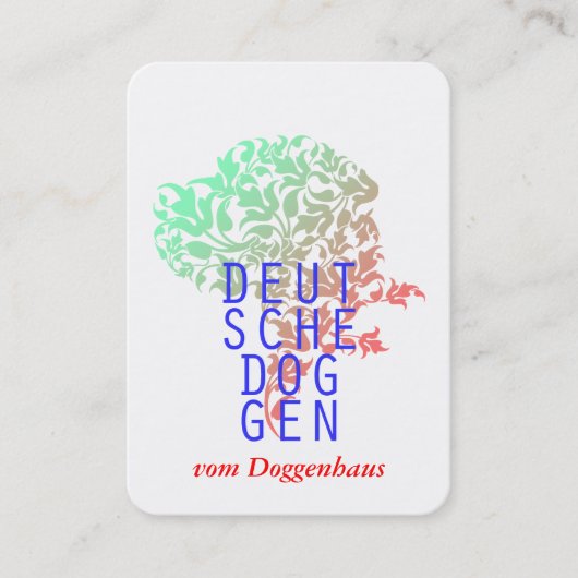 Great Dane Visitekaartjes (Voorkant)