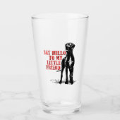 Great Dane Vriend Funny Bier Glas (Voorkant)