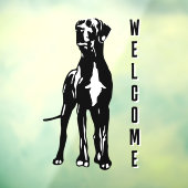 Great Dane Welkom Sticker / Cling (Vel 3)