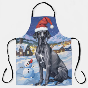 Great Dane Winter Wonderland Kerstvreugde Schort