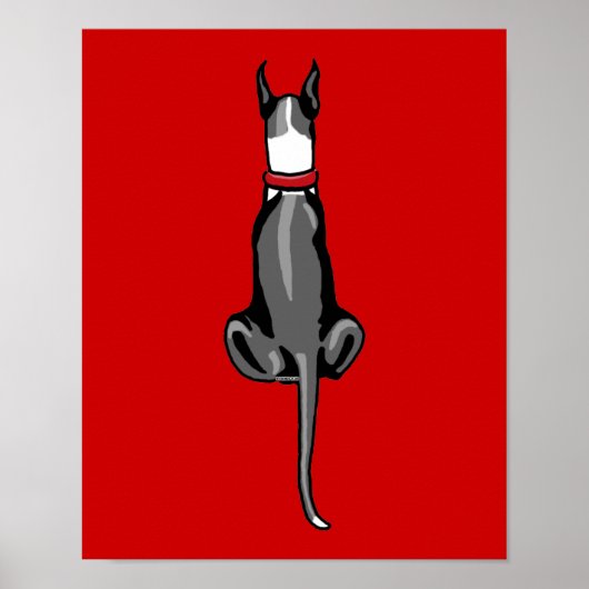 Great Dane Zit Mantel Poster (Voorkant)