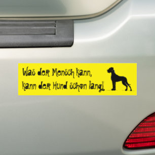 Great Dane zwarte silhouet auto bumper sjabloon Bumpersticker