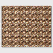Great Danes Brown Pattern Cadeaupapier (Vlak)