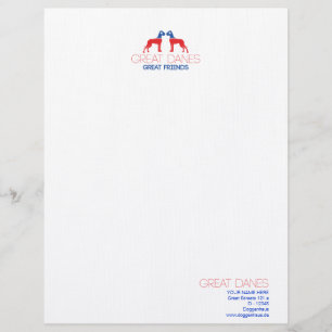 Great Danes - Grote Vrienden Gepersonaliseerd Briefhoofd