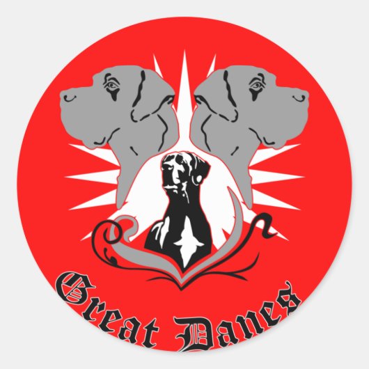 Great Danes Sticker (Voorkant)