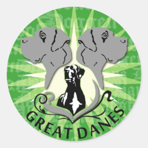 Great Danes sticker (klein)