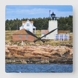 Great Duck Island Lighthouse, Maine Square Clock Vierkante Klok