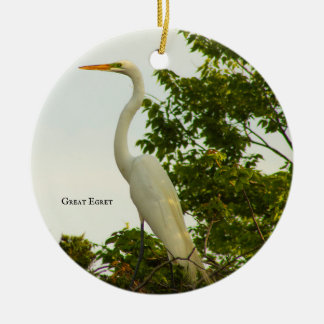 Great Egret Bird Foto Ornament