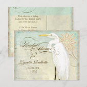 Great Egret Coastal Beach - Carte postale Fête des (Devant / Derrière)