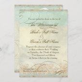 Great Egret Coastal Beach - Faire-part de mariage (Devant / Derrière)