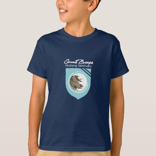 Great Escape Mustang Sanctuary Kinder Tshirt (Voorkant)