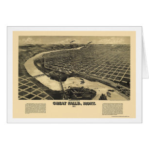 Great Falls, carte panoramique de la TA - 1891