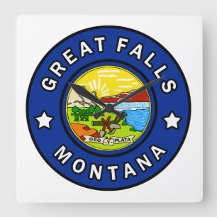Great Falls Montana Vierkante Klok