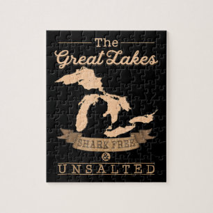 Great Gakes Shark Free unsaled Michigan Gift Legpuzzel